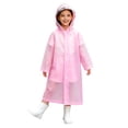 thumbnail image 2 of JOANKDMI Toddler Girls Long Raincoat Kids Waterproof Lightweight EVA Rain Jacket with Clear Brim Hood Snap Button Closure for School Hiking Travel Outdoor Active Wear, 2 of 5