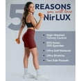 thumbnail image 4 of Nirlux Womens Biker Shorts With Pockets-Yoga Shorts For Women Regular & Plus Size For Gym & Yoga Size 18, 6" Inseam, Rio Red, 4 of 6