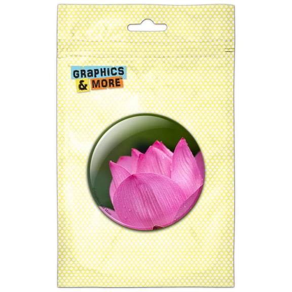 Pink Lotus Flower Pinback Button Pin Badge