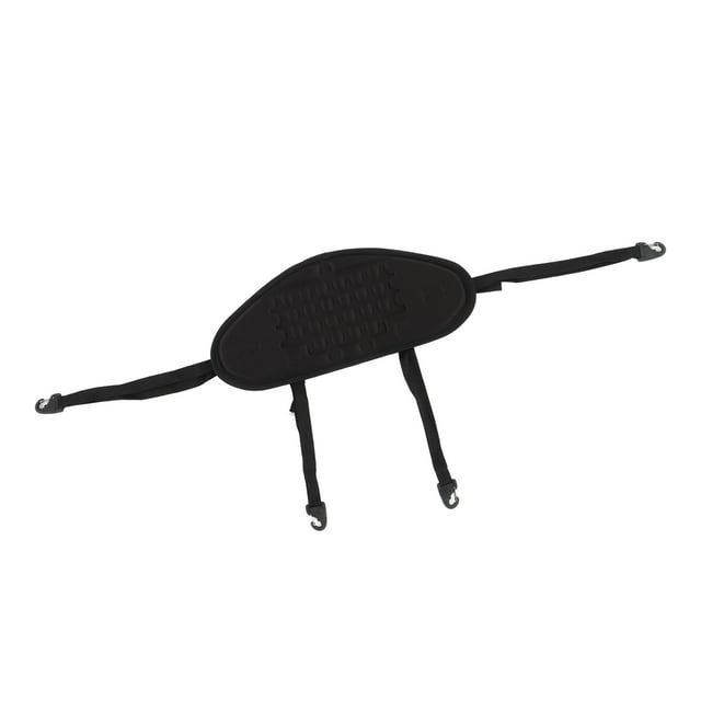 Canoe Backrest Support, Comfortable Wear Resistant Black Multipurpose Padded Kayak Backrest with Adjustable Strap for Inflatable Boat for Canoe