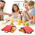 thumbnail image 7 of Haosy 3 Pack Reusable Ziploc Bags BPA Free Healthy Food Storage Bag Leakproof Sandwich Snack Freezer Bags Light Red, 7 of 7