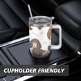thumbnail image 7 of Paw Print Dog Lovers Tumbler 40oz - Vacuum Insulated Coffee Cup with Handle & Straw- Cute Gift for Female Dog Owners, 7 of 7
