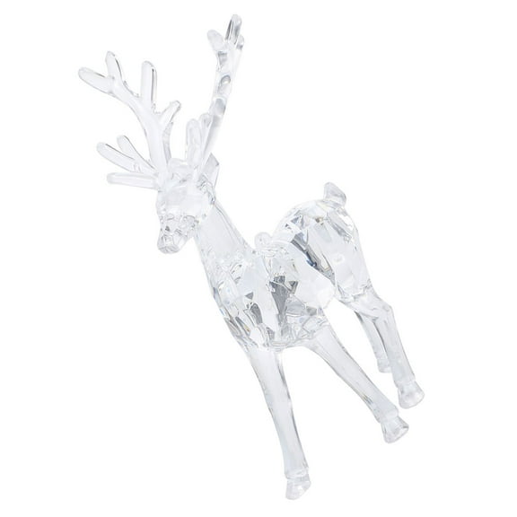 BESTYASH Acrylic Reindeer Figurine Transparent Elk Christmas Decoration for Home Table Display