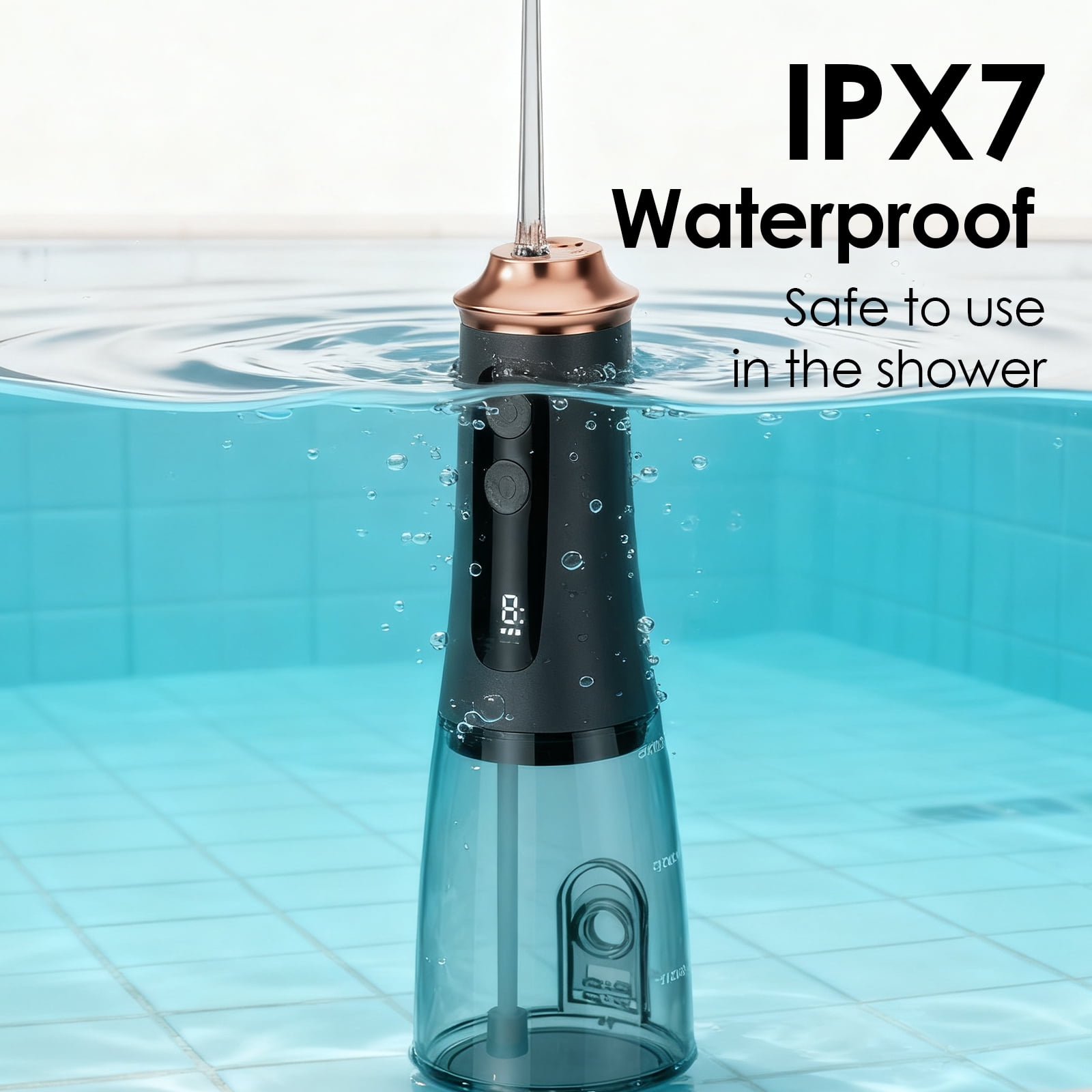 Hooyapik 300ml Large Capacity Home Oral Irrigator 9 Modes Water Flosser with Adjustable Pressure For Gum Care/Breath Remover/Dentures