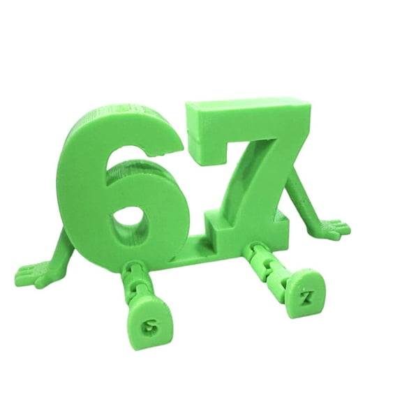 St-eal a Brainrots Creative 3D Printing Digital "67" Joint Movable Ornament, Personalized Decoration, Fun Trendy Toy Figurine(67)