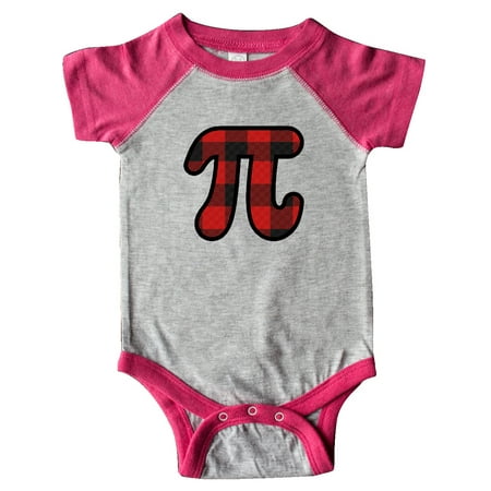 

Inktastic Pi Day Math Party Buffalo Plaid Gift Baby Boy or Baby Girl Bodysuit