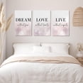 thumbnail image 3 of Dream Love Live Quotes Posters Prints Set of 3 Pink Purple Brushstroke Style,Home Decor Wall Art, Dream Without Fear, Love Without Limits, Live Without Regrets Inspirational Wall Decor 12"X16", 3 of 6