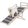 thumbnail image 2 of PawHut Dog Ramp for Couch, Folding Pet Ramp, 4 Adjustable Height from 15" to 19", Pet Step with Safety Side Rails for Small to Large Dogs, 2 of 9