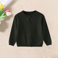 thumbnail image 4 of Grblisyd Girls Button Down Cardigan Kids Long Sleeve Crewneck Uniform Knit Sweater, 4 of 4
