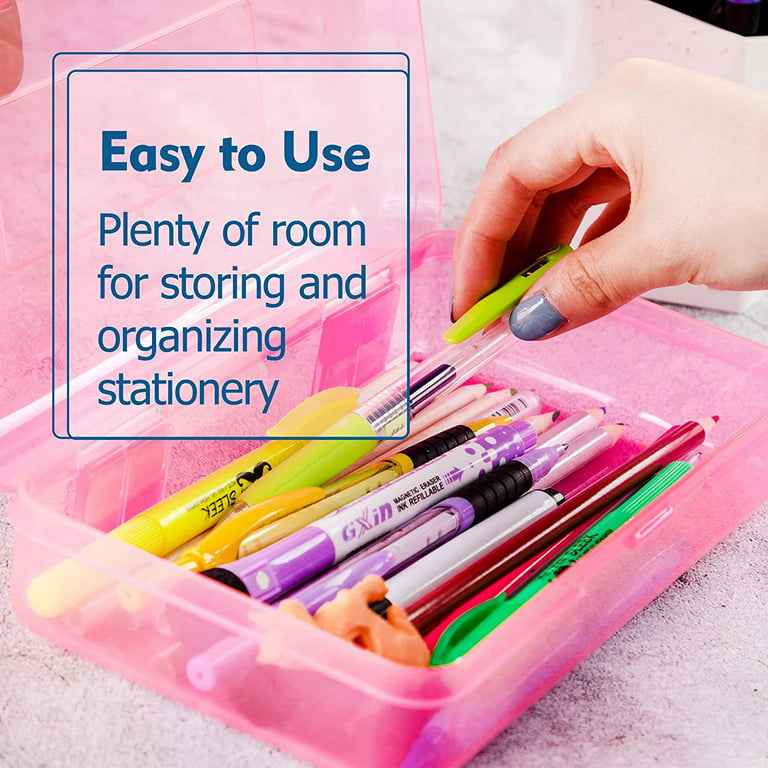 Mua Mr. Pen- Pencil Box, 2 Pack, Assorted Color for Kids, Plastic Hard  Pencil Case, School Supply Crayon Small Storage Box trên  Mỹ chính  hãng 2024