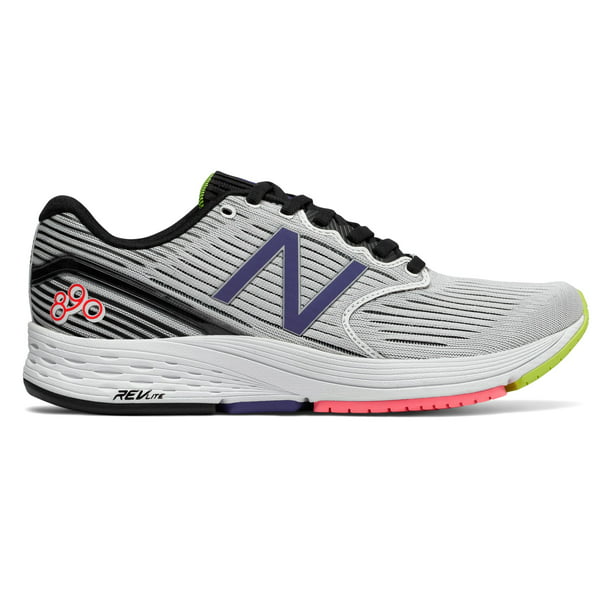 New Balance Women's 890v6 Running Shoes White with Black & Blue