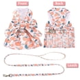 thumbnail image 4 of Small Dog Harness Dress with Leash,Dog Dress Bowknot Harness Leash Set,Floral Princess Dog Dress Harness Vest,Cat Puppy Doggy Outfits for Outdoor Walking Lemon S, 4 of 7