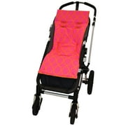 Angle View: Tivoli Couture Nu Comfort Memory Foam Stroller Pad and Seat Liner Moroccan Lattice - pink