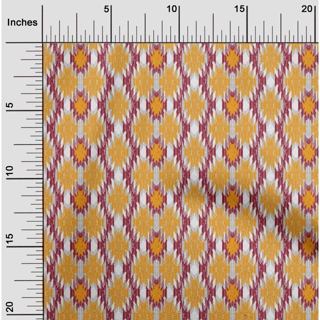 oneOone Polyester Lycra Fabric Aztec Ikat Print Fabric BTY 56 Inch Wide