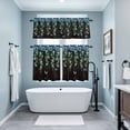 thumbnail image 3 of Blue Floral Spring Kitchen Curtains Sets for Windows 24 Inch Length, Summer Vintage Botanical Wooden Rod Pocket Window Treatments Tier Curtains and Valances Set for Bedroom/Bathroom, 3 of 8