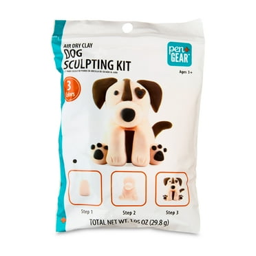Pen+Gear Air Dry Clay Sculpting Kit, Brown Dog, Stocking Stuffers for Kids