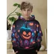 thumbnail image 3 of Ropa para niños, sudadera con capucha con estampado digital 3D de payaso aterrador de Halloween para niños, camisetas informales de poliéster de manga larga para primavera y otoño, ropa para niños, 3 of 5