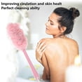 thumbnail image 2 of Cepillo de ducha con esponja de baño de mango largo, esponja de malla de nailon suave, cepillo de baño corporal para mujeres y hombres, cepillo de ducha para baño, 2 of 5