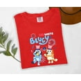 thumbnail image 6 of Moonlight Apparel Bluey Multicolor Independence Day T-Shirt for Women USA Fireworks & Characters Graphic Tee, 6 of 6
