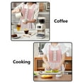 thumbnail image 3 of FEOYA Womens Pinafore Apron Dress Cooking Cotton Apron Kitchen Apron Lace Cute Aprons Home Loose Smock for Gardening Chef Baking Art Painting Pink, 3 of 6