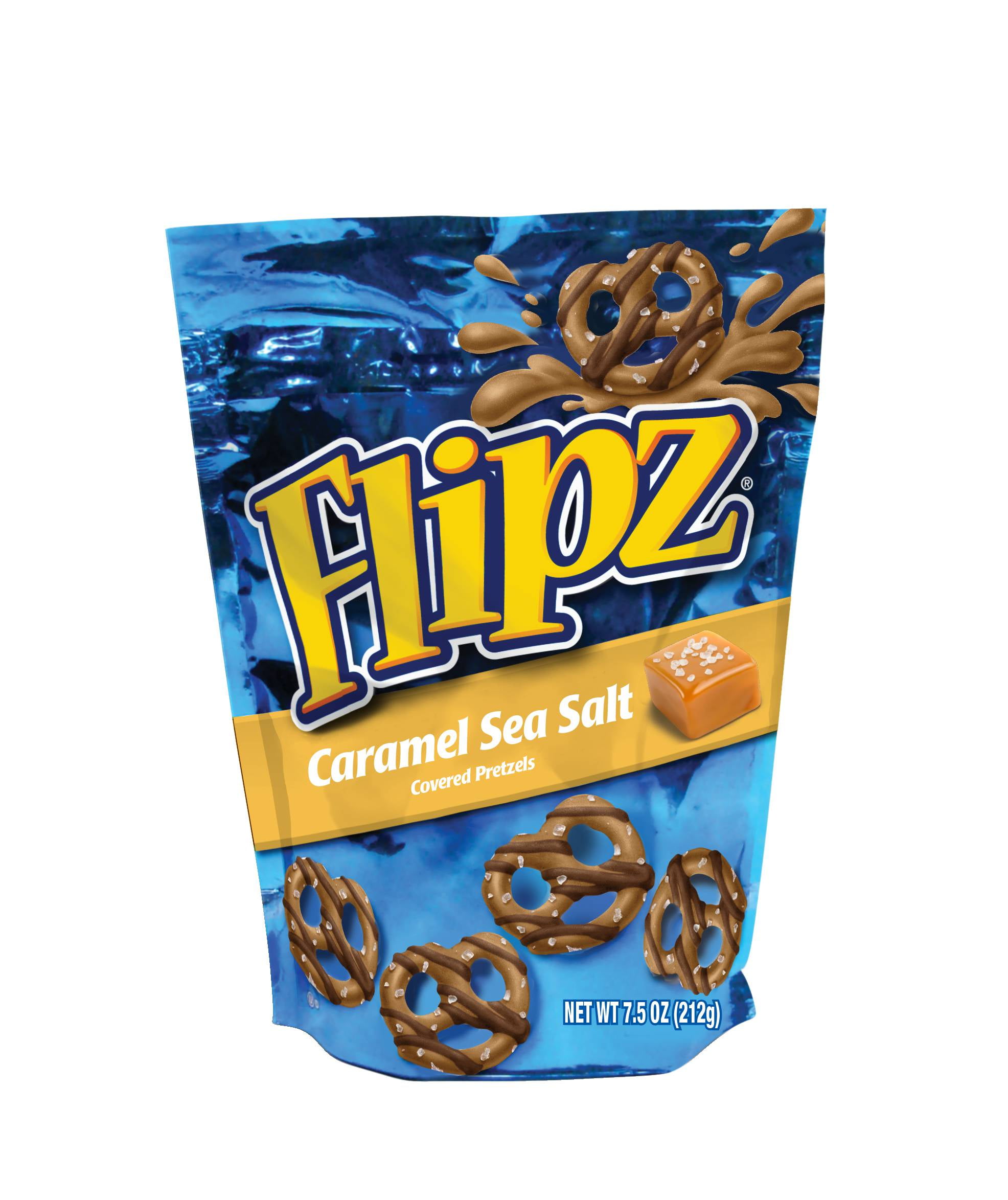 Flipz Caramel Sea Salt Covered Pretzels 5 Ounce Bag (6 Pack) Walmart
