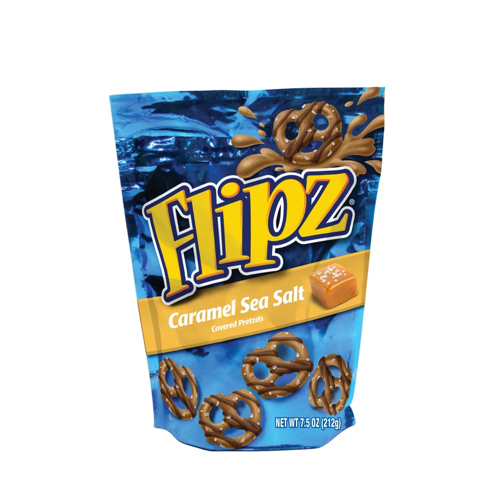 Flipz Caramel Sea Salt Covered Pretzels 5 Ounce Bag (6 Pack) Walmart