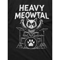 thumbnail image 4 of Men's Heavy Meowtal T-Shirt Funny Musician Cat Tee music band drummer tee-shirt, 4 of 5