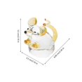 thumbnail image 2 of 2pcs Glass Mouse Figurine Novelty Table Decoration Chinese Zodiac Mouse Ornament Home Decor, 2 of 4