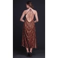 thumbnail image 3 of Bimba Oiseau Causal Long Dos Nu Licol Robe Femmes Imprimé BeachDress-Medium, 3 of 6