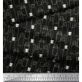thumbnail image 2 of Soimoi Black Cotton Voile Fabric Jar & Bottle Kitchen Printed Craft Fabric by the Yard 42 Inch Wide, 2 of 3