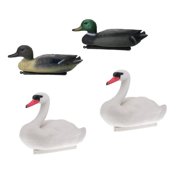 Ximing 4 Pieces Hunting , Goose Decoy and Male Mallard Duck Decoy Floating for Garden Camera Photography Accessories