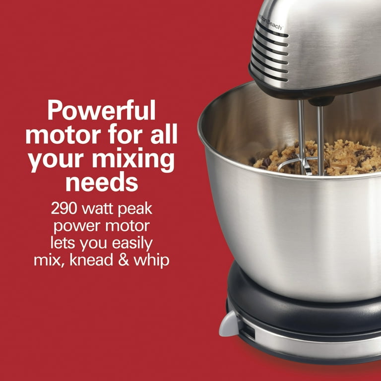 Hamilton　Beachステンレス製スタンドミキサー 6段階スピード Hamilton Beach Classic Stand/Hand Mixer, 4 Quart Bowl, 6 Speeds