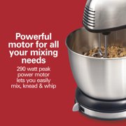 Hamilton Beach Classic Stand and Hand Mixer Combo for Kitchen, 4 Quart, 6 Speeds with Quick Burst, Black