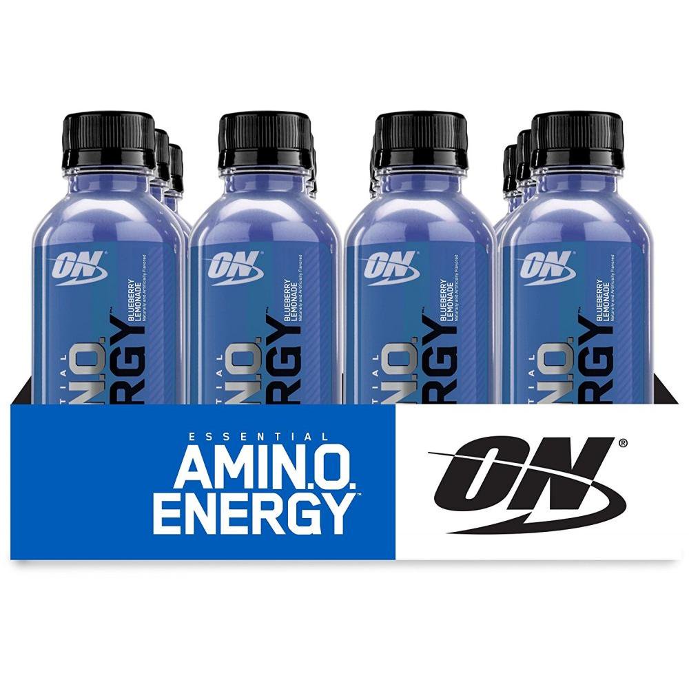Optimum Nutrition Amino Energy Drink, Blueberry Lemonade, 16 Fl Oz, 12