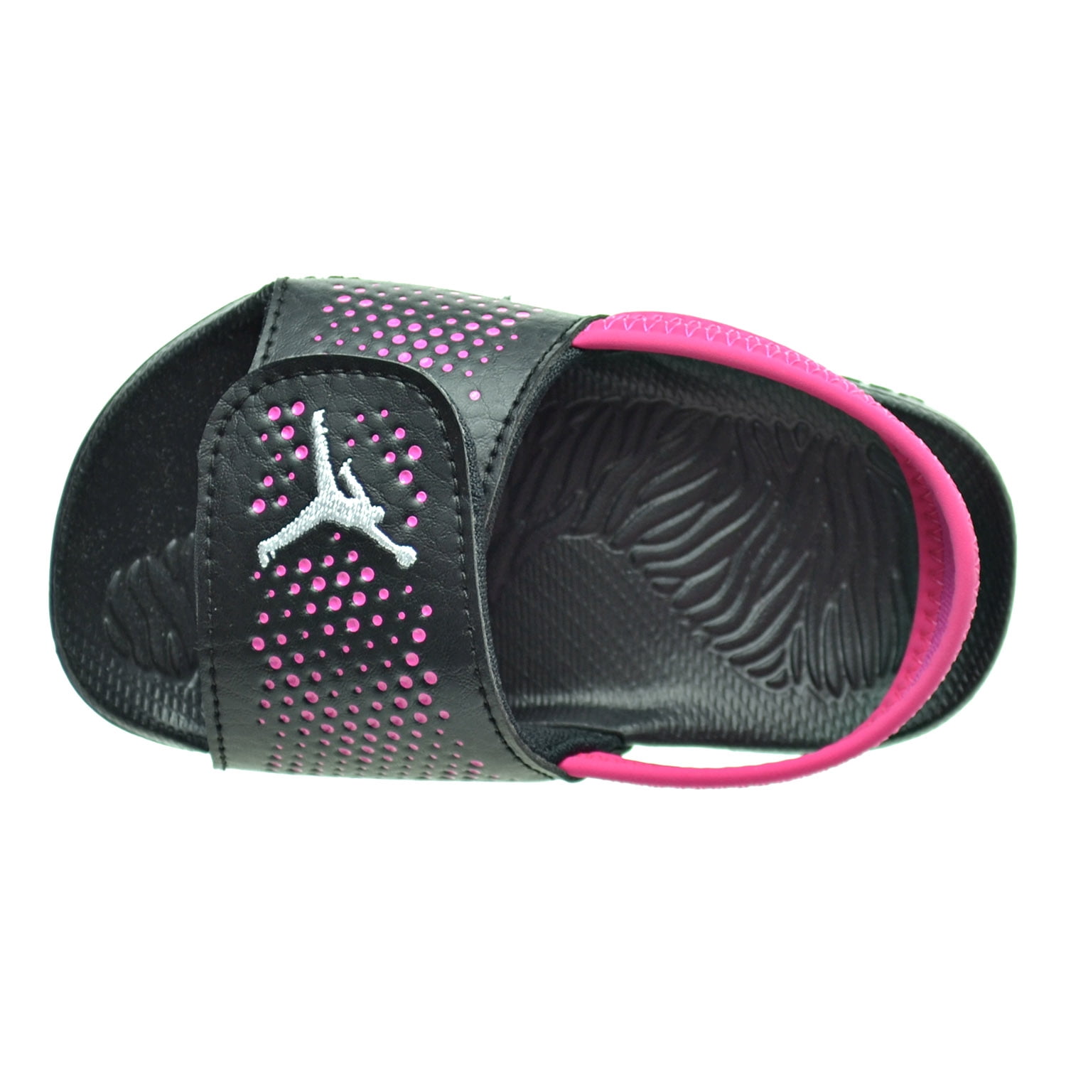 black and pink jordan slides