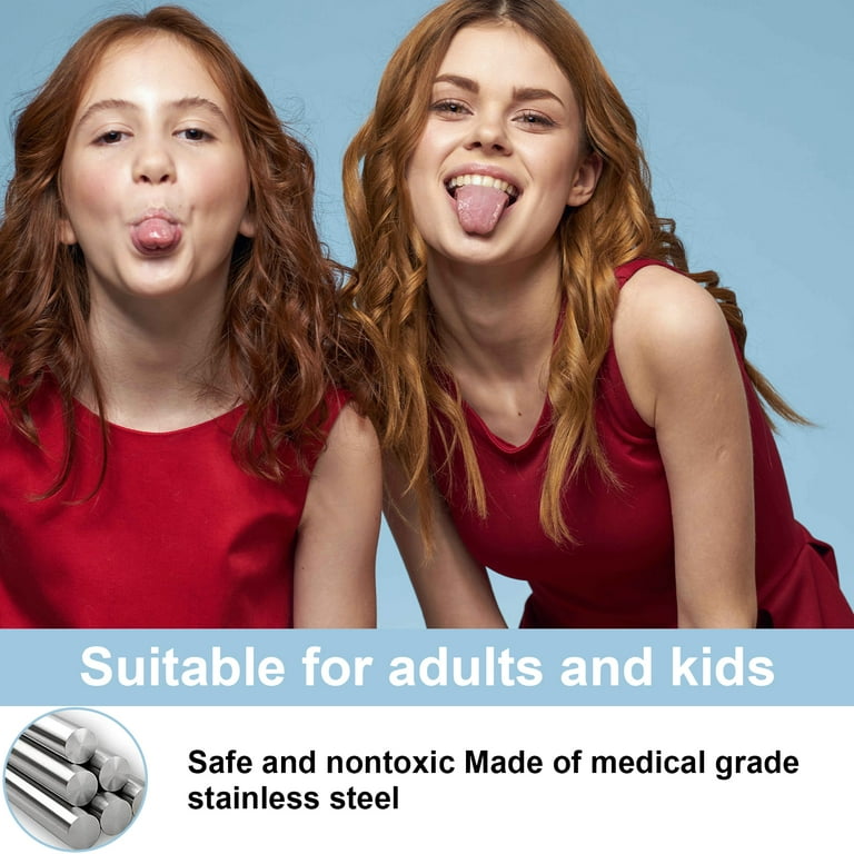 Mitimi Tongue Scraper for Adults (2 Pack) , 100% Useful Surgical Stainless Steel Tongue Cleaner for Both Adults and Kids