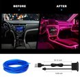 thumbnail image 3 of Riwesomey Tira de luces LED de plástico para automóviles, 5V, resistente al agua, 5M, interfaz USB colorida, lámpara de ambiente decorativa para Bombillas para automóviles Azul, 3 of 6