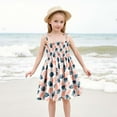 thumbnail image 2 of Fshinging Floral Print Holiday Beach Baby Girls Casual Dress 2025 Sleeveless Party Toddler Kids Dresses Size 3-4 Years, 2 of 6
