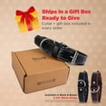 thumbnail image 7 of DowgClub Leather Dog Collar with Double D Rings - Handmade Full Grain Leather for Extra Large Dogs, Black, 7 of 7