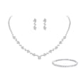 thumbnail image 1 of Nvzi Conjunto de joyería nupcial, collar de cristal, pulsera, pendientes, conjunto para novia, dama de honor, fiesta de graduación, conjunto de joyería, accesorios, B05, 1 of 4
