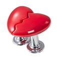 thumbnail image 3 of Botón de presión del inodoro perfecl en forma de corazón rojo, 3 of 8