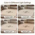 thumbnail image 7 of ODIKA 4'x6' Tan Brown Medallion Geometric Design Washable Area Rug Intricate Border with Symmetrical Patterns Pet Friendly, Non-Shedding for Bedroom, Reading Nook, 7 of 7