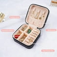 thumbnail image 3 of LQQBOX Mini Jewelry Travel Case, PU Leather Travel Jewelry Organizer Box, Small Portable Portable Jewellery Storage Holder for Womens Rings Earrings Necklaces Bracelets (Black), 3 of 8