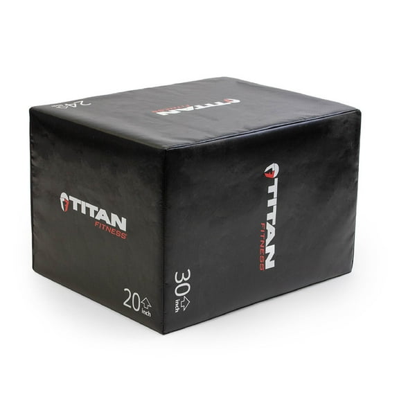 Titan Fitness 3-in-1 Soft Foam Multicolor Plyometric Box (20" x 24" x 30")