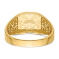 thumbnail image 5 of 14K Yellow Gold Ring Band Signet 9.0x10.5mm Open Back Men's, 5 of 7