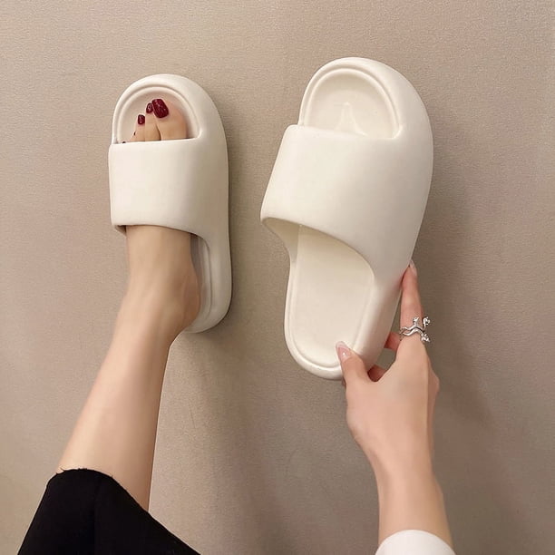 Zapatillas de goma eva de 4 cm de grosor, de alta gama, ligeras, de lujo, para el verano, para el baño interior del hogar, zapatillas antideslizantes