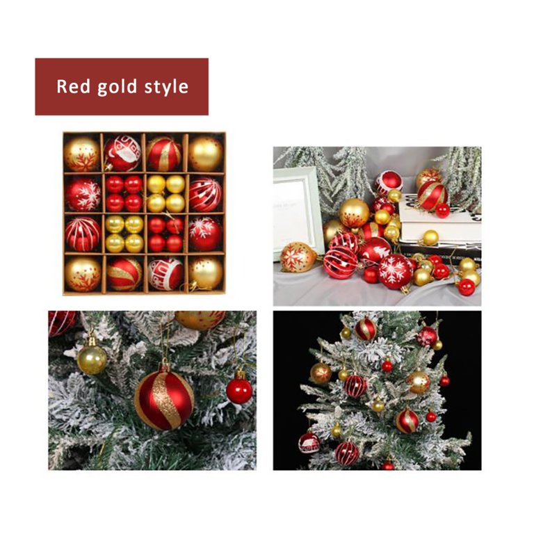 Classic Christmas Ornaments Balls,1.2 Shatterproof Plastic