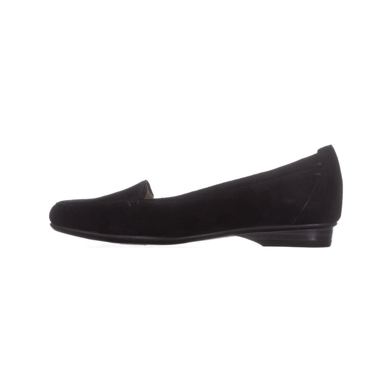 Womens naturalizer Saban Slip On Loafers Black Suede Walmart