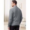 thumbnail image 6 of Fexilor Men's Cable Knit Quarter Zip Pullover Sweater Lightweight Long Sleeve Business Casual Sweaters, 6 of 7