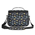 thumbnail image 2 of Dinosaur and Silhouette Navy Blue Insulated Lunch Box for Women Men, Medium Leakproof Cooler Bag with Adjustable Strap, 10"x6.7"x8", 2 of 6